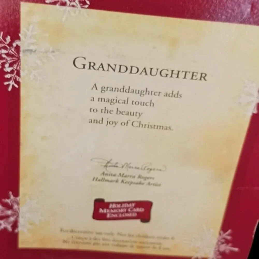 Hallmark granddaughter christmas